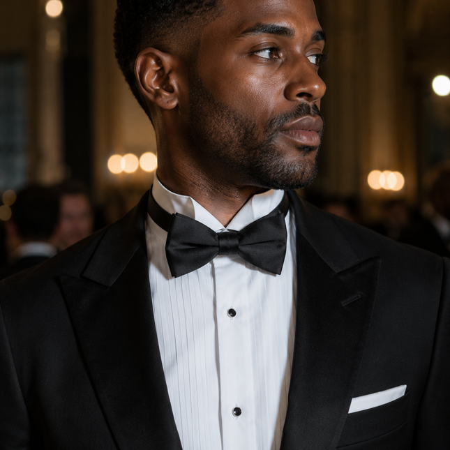 Classic Solid Black Bow Tie