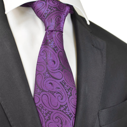 Crown Jewel Purple Paisley Tuxedo Vest Set Paul Malone Vest - Paul Malone.com
