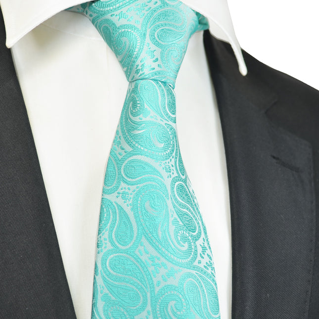 Aqua Blue Paisley Tuxedo Vest Set Paul Malone Vest - Paul Malone.com