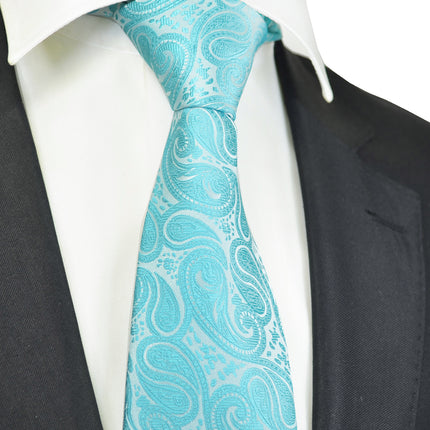 Turquoise Paisley Tuxedo Vest Set Paul Malone Vest - Paul Malone.com