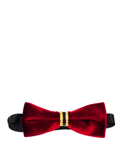 Solid Red Velvet Bow Tie Paul Malone Bow Ties - Paul Malone.com