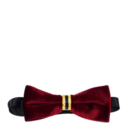 Solid Burgundy Velvet Bow Tie Paul Malone Bow Ties - Paul Malone.com