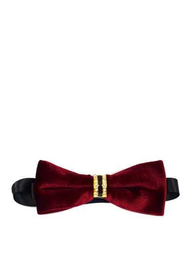 Solid Burgundy Velvet Bow Tie Paul Malone Bow Ties - Paul Malone.com