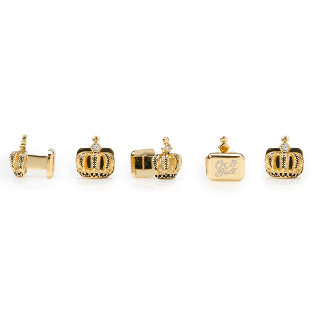 VDP 3D Crown Royal Gold Stainless Studs Ox and Bull Trading Co. Studs - Paul Malone.com
