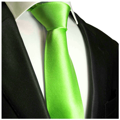 Solid Lime Punch Green Men's Necktie Vittorio Farina Ties - Paul Malone.com