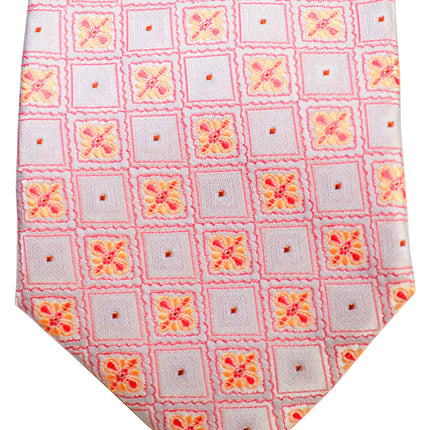 Wild Rose Pink Patterned Necktie Paul Malone Ties - Paul Malone.com