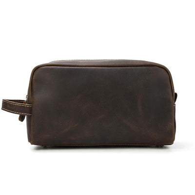 The Wanderer Toiletry Bag | Genuine Leather Toiletry Bag STEEL HORSE LEATHER Bags - Paul Malone.com