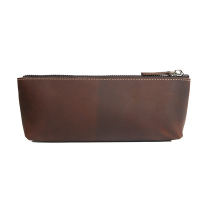 The Pallavi | Handmade Leather Pencil Case - Leather Makeup Bag STEEL HORSE LEATHER Bags - Paul Malone.com