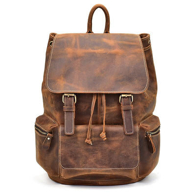 The Hagen Backpack | Vintage Leather Backpack STEEL HORSE LEATHER Bags - Paul Malone.com