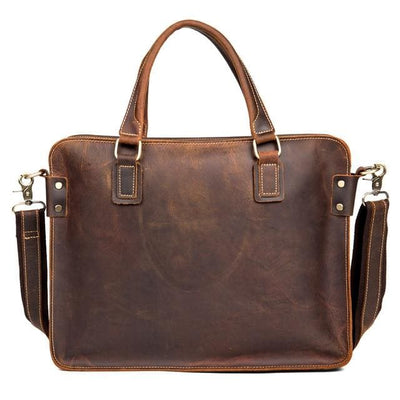 The Viggo Briefcase | Genuine Leather Messenger Bag STEEL HORSE LEATHER Bags - Paul Malone.com