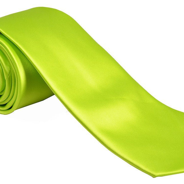 Solid Lime Punch Green Men's Necktie Vittorio Farina Ties - Paul Malone.com