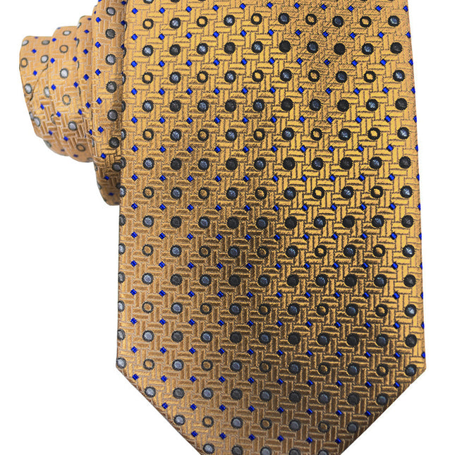 Mock Orange Polka Dots Silk Necktie Paul Malone Ties - Paul Malone.com