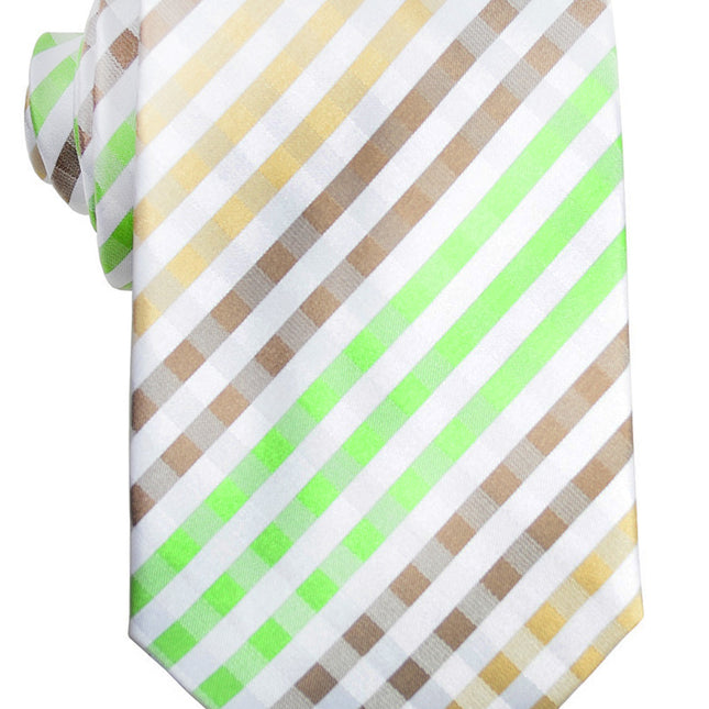 Green and Brown Silk Tie and Pocket Square Paul Malone Ties - Paul Malone.com
