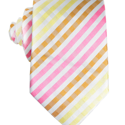 Pink and Brown Silk Tie and Pocket Square Paul Malone Ties - Paul Malone.com