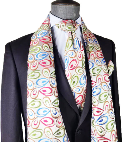 Playfully Patterned 100% Silk Tie, Scarf and Pocket Square Verse9 Ties - Paul Malone.com