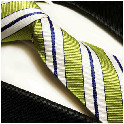 Necktie in Green, White and Navy Blue Paul Malone Ties - Paul Malone.com