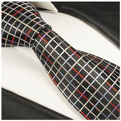 Black Squared Slim Silk Necktie Set by Paul Malone Paul Malone Ties - Paul Malone.com