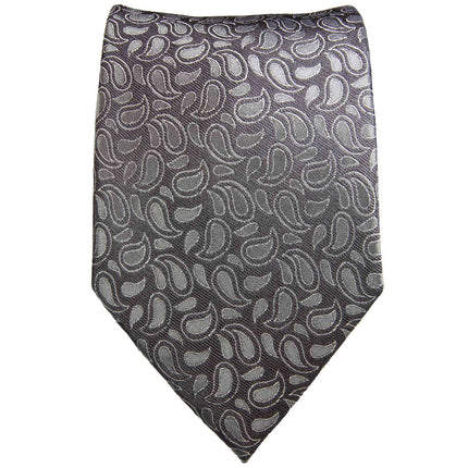 Charcoal Paisley Silk Tie by Paul Malone Paul Malone Ties - Paul Malone.com