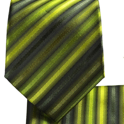 Green Striped Silk Necktie Set by Paul Malone Paul Malone Ties - Paul Malone.com