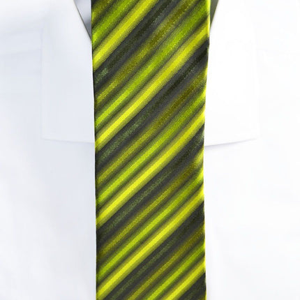 Green Striped Silk Necktie Set by Paul Malone Paul Malone Ties - Paul Malone.com