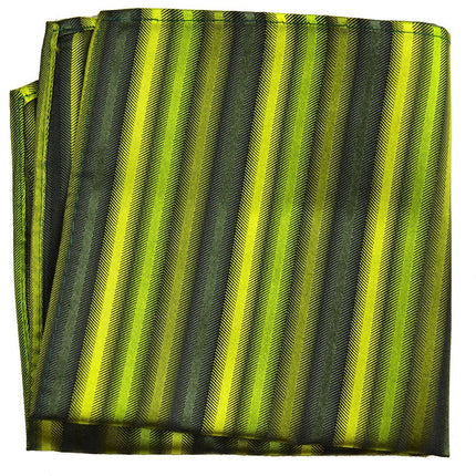 Green Striped Silk Necktie Set by Paul Malone Paul Malone Ties - Paul Malone.com