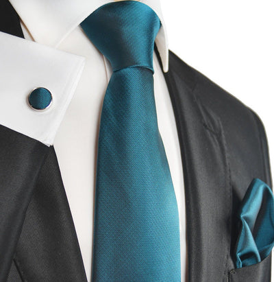Mallard Blue Silk Men's Tie and Accessories by Paul Malone Paul Malone Ties - Paul Malone.com