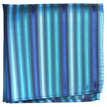 Blue Sapphire Striped Silk Tie Set by Paul Malone Paul Malone Ties - Paul Malone.com