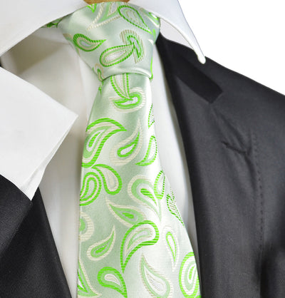 Green Paisley Silk Necktie by Paul Malone Paul Malone Ties - Paul Malone.com