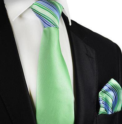Mint Green Contrast Knot Tie Set by Paul Malone Paul Malone Ties - Paul Malone.com