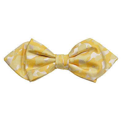 Yellow Camouflage Silk Bow Tie by Paul Malone Paul Malone Ties - Paul Malone.com