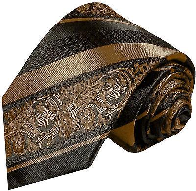 Bronze and Black Silk Tie and Pocket Square Paul Malone Ties - Paul Malone.com