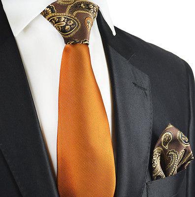 Caramel Brown Contrast Knot Tie Set by Paul Malone Paul Malone Ties - Paul Malone.com