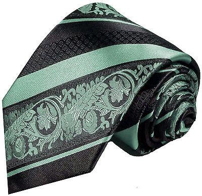 Mint and Black Silk Tie and Pocket Square Paul Malone Ties - Paul Malone.com