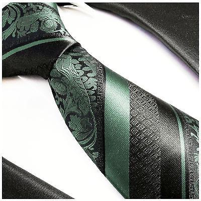 Mint and Black Silk Tie and Pocket Square Paul Malone Ties - Paul Malone.com