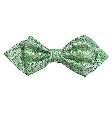 Green Paisley Silk Bow Tie by Paul Malone Paul Malone Bow Ties - Paul Malone.com