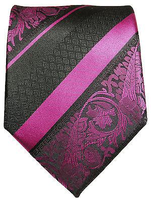 Pink and Black Silk Tie and Pocket Square Paul Malone Ties - Paul Malone.com