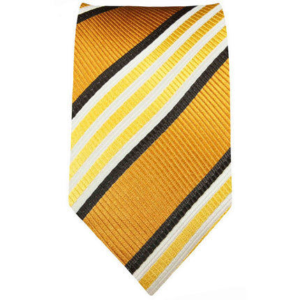 Gold Striped Boys Silk Tie by Paul Malone Paul Malone Ties - Paul Malone.com