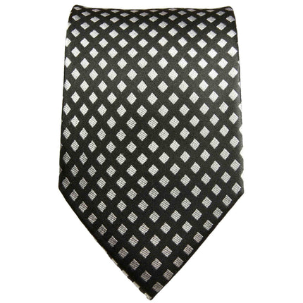 Slim Black and Silk Diamond Silk Tie Paul Malone Ties - Paul Malone.com