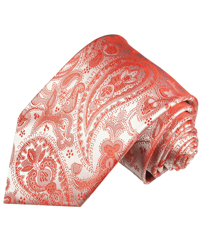 Silk Necktie in Classic Red Paisley Design Paul Malone Ties - Paul Malone.com