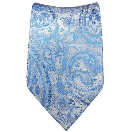 Classic Blue Paisley Silk Men's Slim Tie Paul Malone Ties - Paul Malone.com