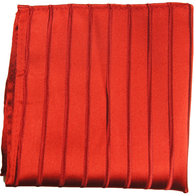 Red Striped Silk Pocket Square Paul Malone Pocket Square - Paul Malone.com