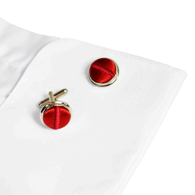 Red Striped Silk Tie with matching Accessories Paul Malone Ties - Paul Malone.com