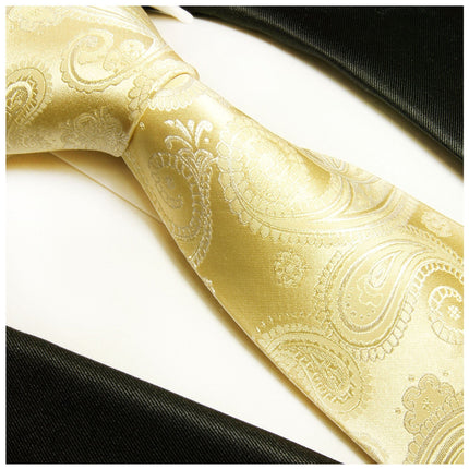 Champagne Paisley Wedding Silk Tie Set (Copy) Paul Malone Ties - Paul Malone.com