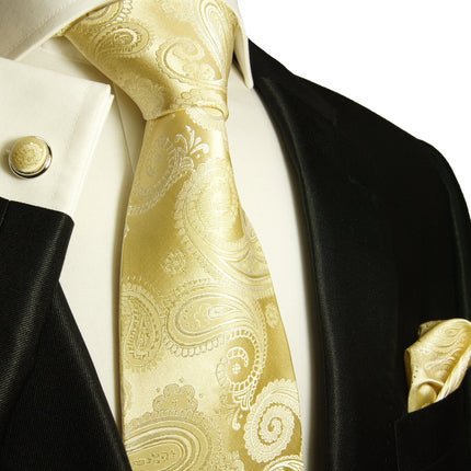 Champagne Paisley Wedding Silk Tie Set (Copy) Paul Malone Ties - Paul Malone.com