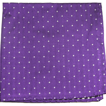 Purple Polka Dot Silk Pocket Square Paul Malone Pocket Square - Paul Malone.com