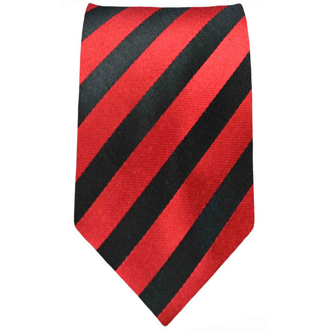 Red and Black Striped Boys Silk Tie Paul Malone Ties - Paul Malone.com