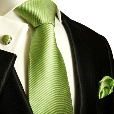 Green Silk Tie and Accessories in Silk Paul Malone Ties - Paul Malone.com