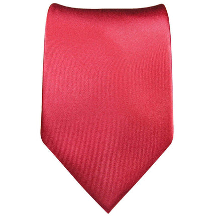 Solid Satin Hot Pink Silk Necktie Paul Malone Ties - Paul Malone.com