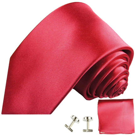Solid Satin Hot Pink Silk Necktie Paul Malone Ties - Paul Malone.com