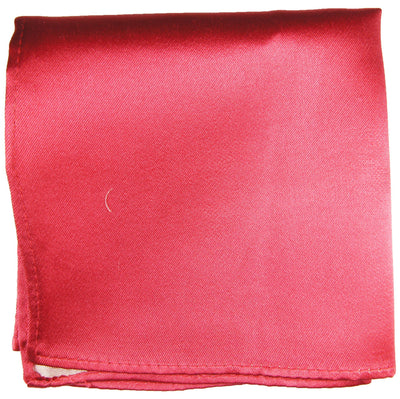 Solid Pink Silk Pocket Square Paul Malone  - Paul Malone.com